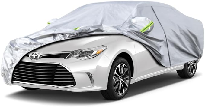 Koukou 6 Layers Car Cover Custom Fit Toyota Avalon from 2004 to 2025, Waterproof All Weather for Automobiles, Sun Rain Dust Snow Protection.
