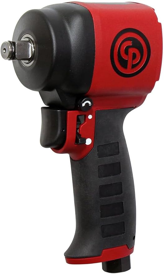 Chicago Pneumatic CP7732C - 1/2 Inch Air Impact Wrench, Pistol Handle, Max Torque Reverse Output 461 ft. lbf / 625 Nm, 9410 RPM, Single Hammer, Industrial Tool, Automotive