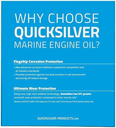 Quicksilver 4-Stroke Oil Change Kit – for Mercury Outboard Engines – 15, 20, 25, 30, 40, 50, 60, 75, 90, 115, 150, 175, 200, 225, 250, 300, 350, 400 HP