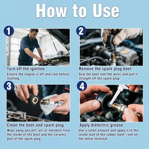 Brohood Dielectric Grease for Electrical Connectors, Battery Terminal Grease for Seals & Spark Plugs, 1 oz Waterproof & Heat Resistant with Brush for Automotive, Marine & Household Use (2 Packs)