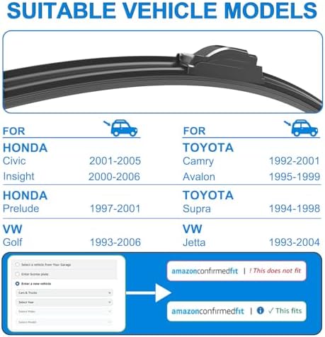21"+19" Windshield Wipers Replacement for Honda Civic 2001-2005