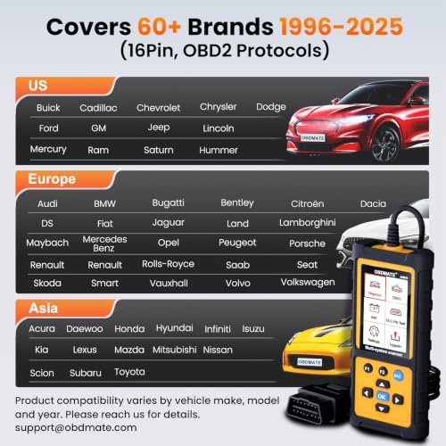 Full Systems OBD2 Scanner Car Diagnostic Tool with ABS SRS Transmission Etc