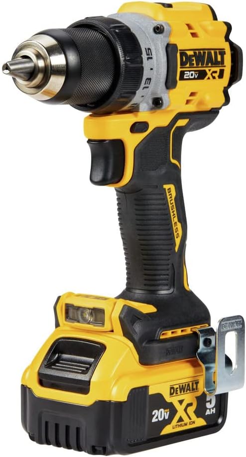 DEWALT 20V MAX* XR® Brushless Cordless 1/2 in. Drill/Driver Kit (DCD800P1), Yellow