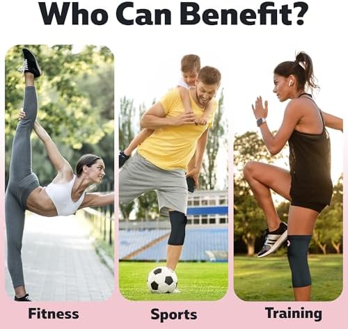 Knee Brace for Women & Men (Pair) – Knee Sleeves for Running, Workout, Weightlifting & Sports – Compression Knee Support for Knee Pain Relief, Meniscus Tear & Arthritis