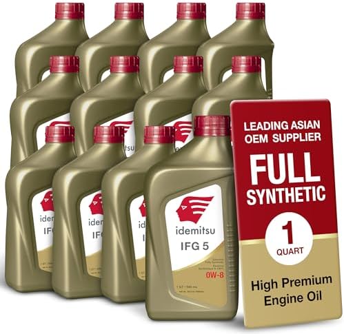 Idemitsu IFG 5 0W-8 Full Synthetic Engine Oil – 1 Qt, Case of 12