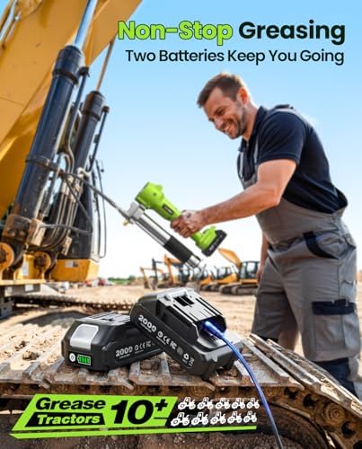TaskStar Electric Grease Gun with Lock-On Trigger for Effortless Greasing