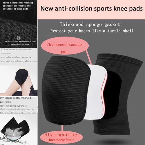 Anti slip sponge, soft and breathable men's, women's, girls', and children's pink knee pads suitable for sports scenes such as volleyball, football, dance, yoga, wrestling, running, cycling, etc (Pink, Medium)