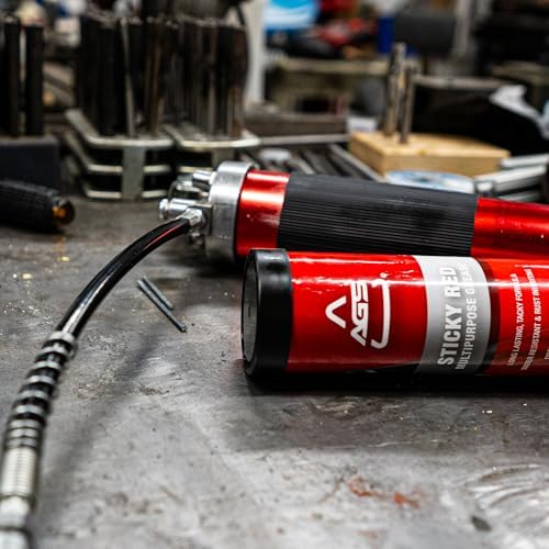 AGS Sticky Red Multipurpose Grease, Lithium Complex, NLGI #2, Water Resistant, Extreme Pressure, 14 oz Cartridge