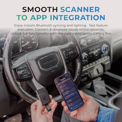 Carista EVO - Bluetooth OBD2 Scanner - Car Diagnostic Tool & Code Reader with Access to Diagnostics, Customizations, Service Tools & Live Data (Subscription Required)