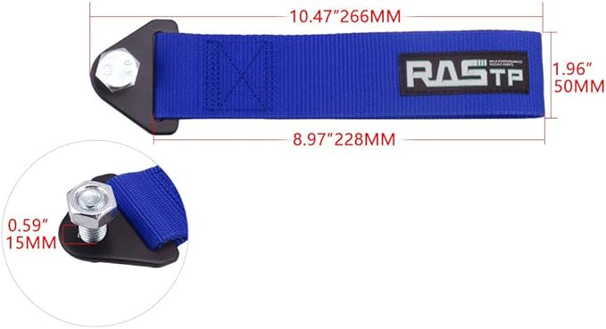RASTP High Strength Racing Tow Strap (Blue)