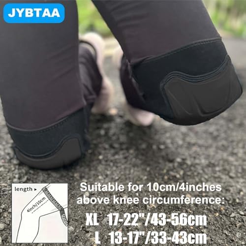 Work Knee Pads for Men Women, Non-Slip Straps & Flexible Soft Cap, Black XL
