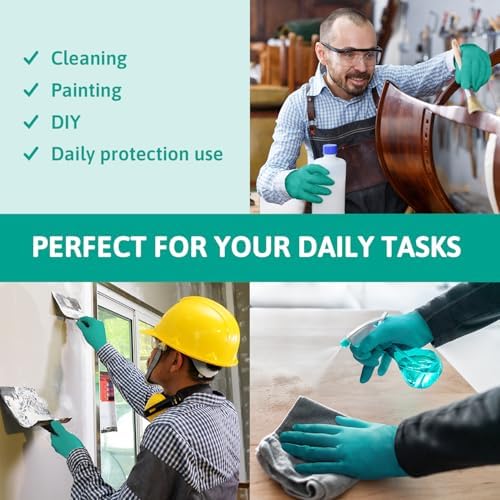 TouchNTuff 92-600 Nitrile Gloves - Disposable, Chemical Splash Resistant, Size Large.