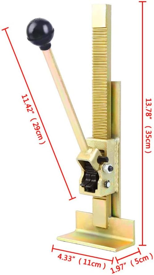 Hardwood Flooring Jack, Quick Release Positioning Tool for Straighten & Install Hardwood Floor Vinyl Plank, Floor Gap Fixer Tool Laminate Flooring Jack with Felt, Protect Floor from Scratches