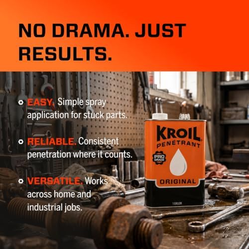 Kroil Original Penetrant - Rust Penetrating Lubricant - Corrosion Inhibitor Oil for Chains, Hinges & Stuck Metal Parts - Home & Industrial Use - Can - 1 gal - 1 Pack (KL011)