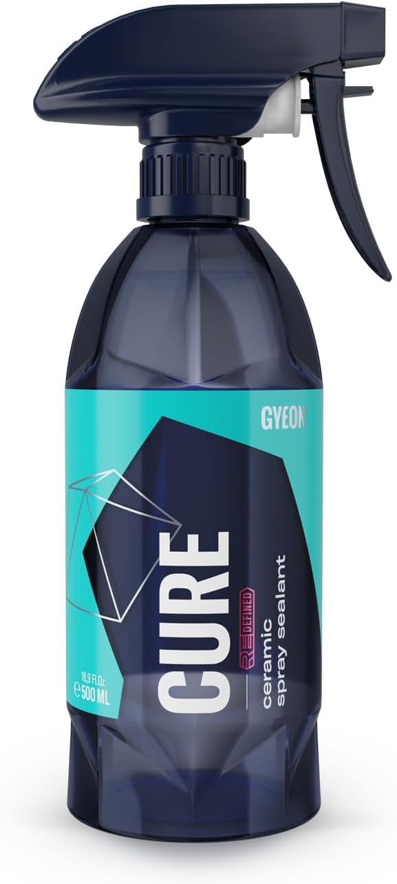 GYEON Cure Redefined Hydrophobic Ceramic Spray Sealant Paint Gloss Protection Maintenance Spray for Car Glass Wheels Trim Shiny Surface Repel Water Enhance Beading Finish