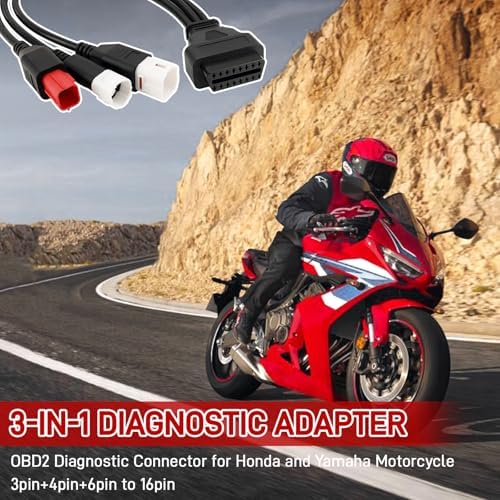 3-in-1 OBD2 Diagnostic Adapter for Yamaha Kline Euro5 Motorcycle