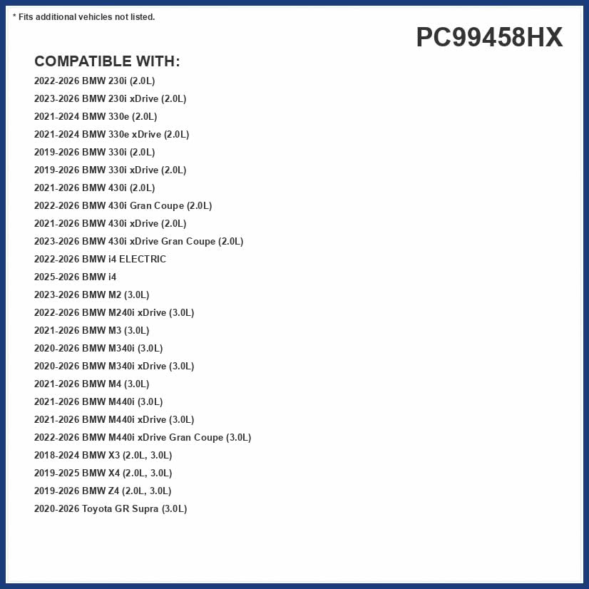 PureFlow HEPA Cabin Air Filter PC99458HX | Fits 2018-2024 BMW X3, 2019-2025 330i xDrive, 330i, 2022-2025 i4, 2019-2025 X4, 2020-2025 Toyota GR Supra, 2021-2025 BMW 430i