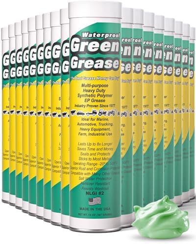 14oz Ultra Heavy Duty Green Grease Tube for Grease Gun - USA Made (50 Pack)