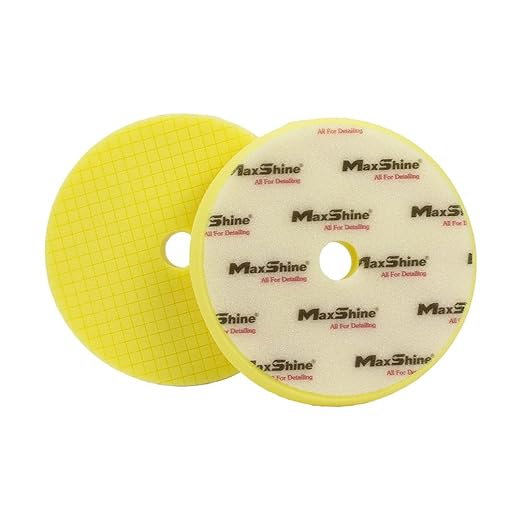 Maxshine 6" Universal Cross Cut Polishing Foam Pad – Hook & Loop – DA & Rotary Polisher Compatible – Scientifically Designed Cross Cut for Heat Control & Efficient Compound Delivery