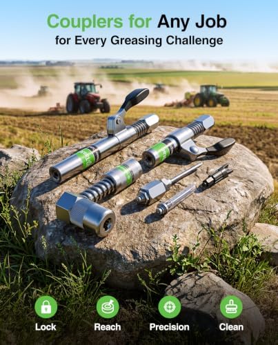 TaskStar 6-in-1 Grease Gun Tips Kit for All Grease Guns and Equipment