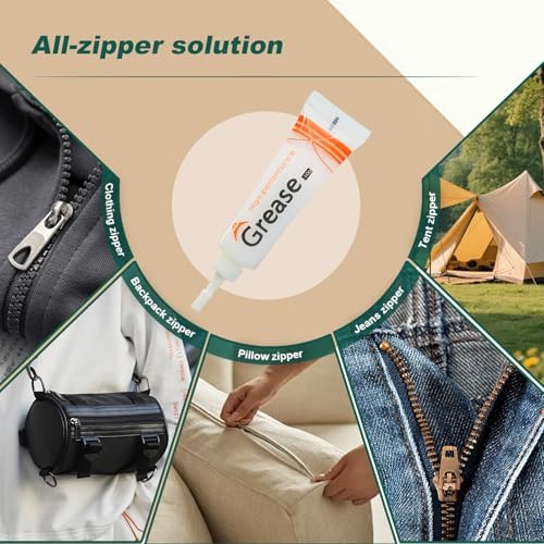 4 Pack Snap & Zipper Lubricant Waterproof Zipper Lube for Metal and Plastic Zippers Universal Zipper Grease Zipper Wax Ideal for Clothes, Wetsuit, Boat Care, Marine Travel, Camping, Drysuit, Gear Bag