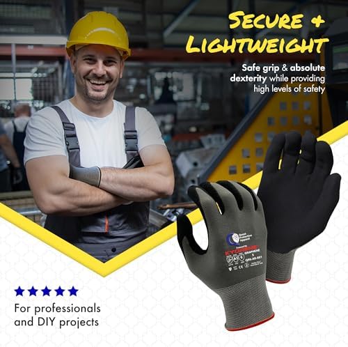 Quest Cut Resistant Work Gloves, ANSI A1, Small, Pack of 3