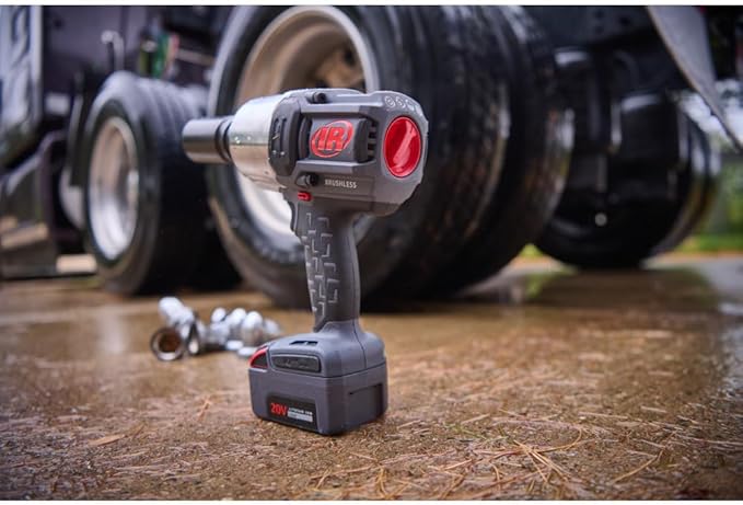 Ingersoll Rand W8191-K2 1" 20V Cordless Impact Wrench 2 Battery Kit, 2000 ft-lb Torque, Friction Ring Thru-hole, Pistol