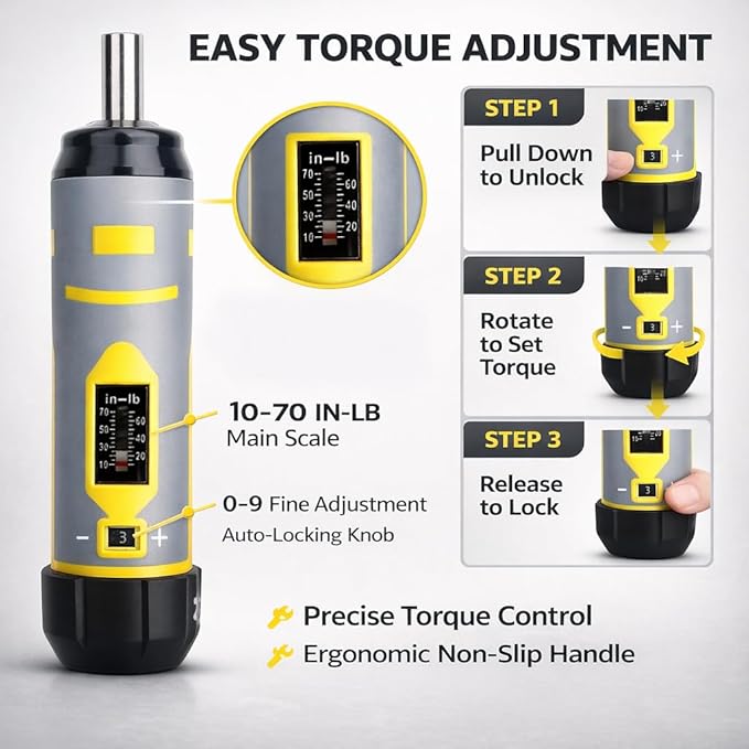 Torque Screwdriver & Pin Punch Set, Elite Gunsmithing Tools Absolute Combo for Gun Maintenance, Scope Mounting, DIY, Include S2 Bits, Brass and Steel Pin Punches, Hammer set