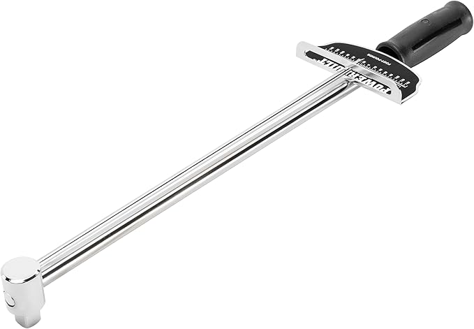Powerbuilt 1/2-Inch Drive Needle Torque Wrench, Beam Torque Wrench 0-140 Foot/Pounds and 0-20 Meter/Kilograms, High Visibility Markings for Easy Readings - 644044