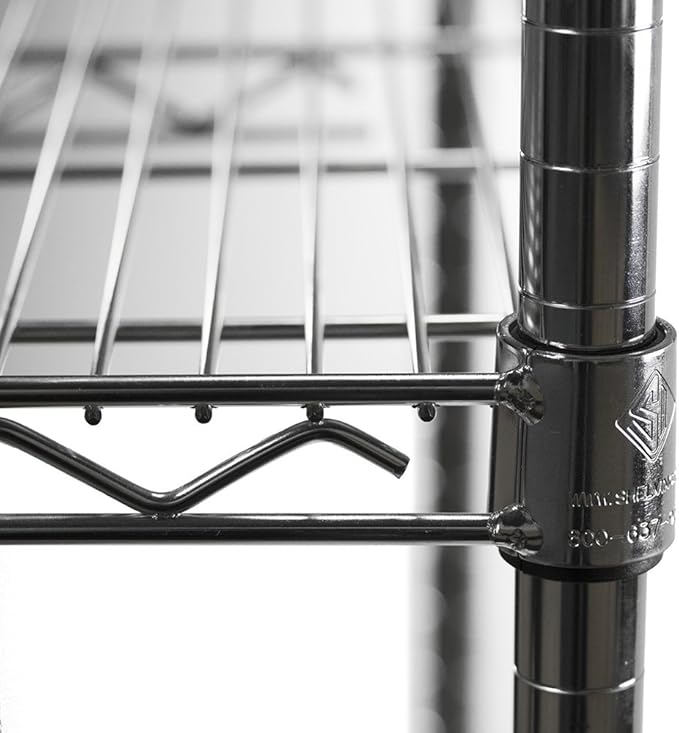 Shelving Inc. 12" d x 42" w Chrome Wire Shelving with 2 Tier Shelves, Weight Capacity 800lbs Per Shelf