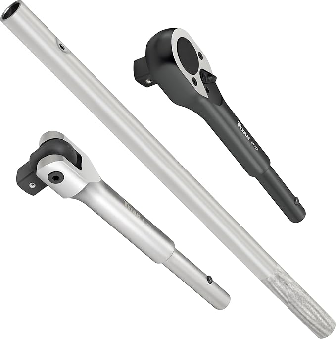 Titan Bar-X 61323 3-Piece 1-Inch Drive Interchangeable Ratchet and Breaker Bar Set