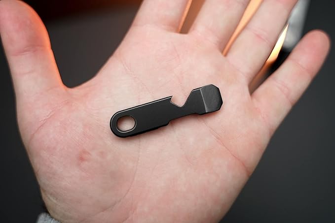 QuickPry Mini Pry Bar Everyday Carry Pry Bar Tool, For Camping, Cleaning, And Simple Everyday Tasks, Keychain Carry Tool Black