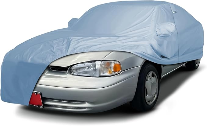 iCarCover Premium Car Cover for 1998-2002 Chevy Prizm Heavy Duty Waterproof All Weather Automobiles Custom Fit Indoor Outdoor UV Snow Protection Covers with Straps and Bag