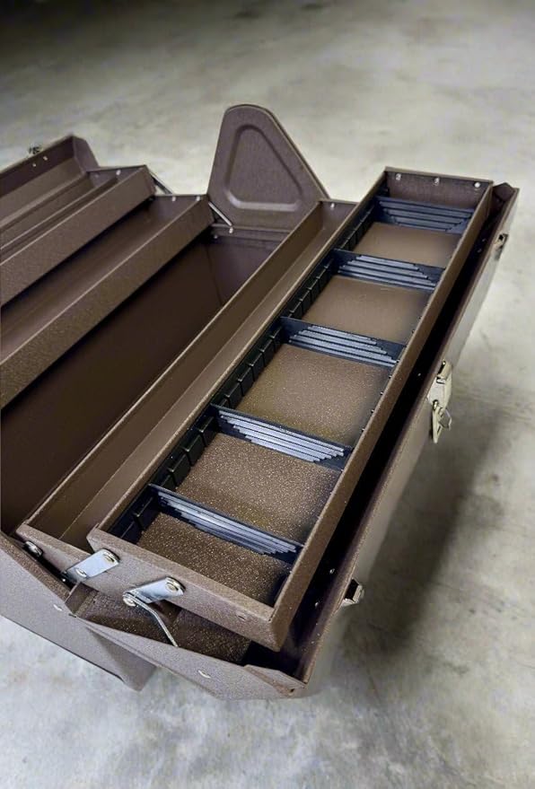 Homak Industrial 22-Inch Cantilever Steel Toolbox, Brown Winkle Powder Coat, BW00210220