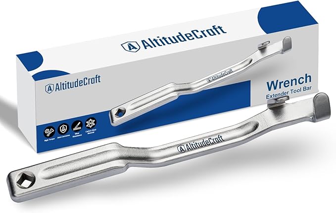 Wrench Extender tool, Wrench Extension with 1/2" Square Hole, can be extended twice, Extension Wrench,Increase Torque in Tight Spaces, Torque Amplifier Tool