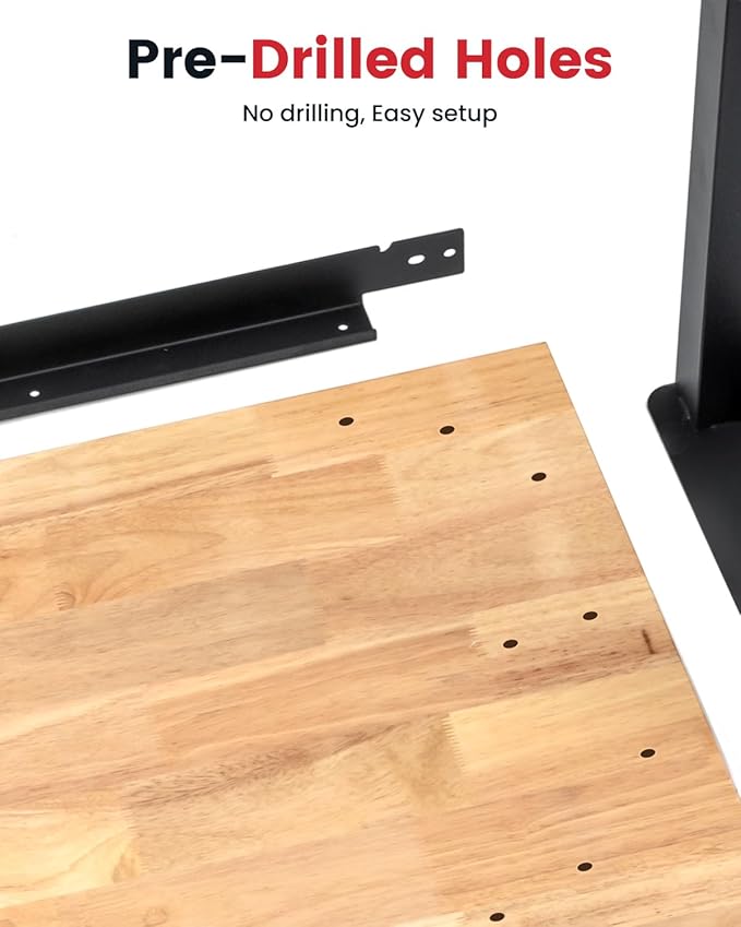 ENJOYWOOD Work Bench 41 Inch Workbench for Garage Adjustable Height Heavy Duty Work Table Rubberwood Tabletop for Cutting Wood Shop Home Office Electronic Woodworking