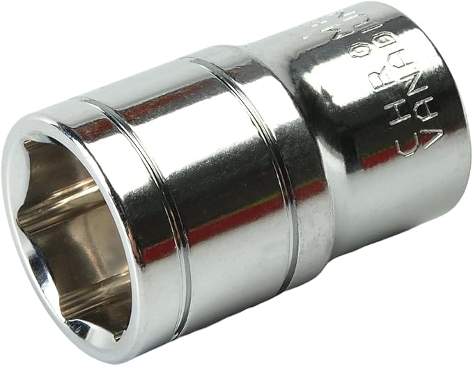 Utoolmart 1/2-Inch Drive 17mm 6-Point Shallow Socket, Metric, Cr-V Chrome-vanadium