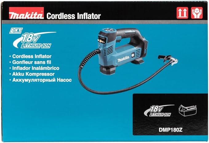 Makita DMP180Z 18V Li-ion LXT Inflator - Batteries and Charger Not Included, Blue/Silver, M