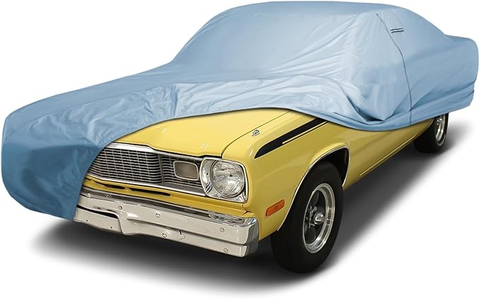 iCarCover Fits: [Plymouth Duster] 1973-1976 Premium Full Car Cover Waterproof All Weather Resistant Custom Outdoor Indoor Sun Snow Storm Protection Form-Fit Padded Cover with Straps