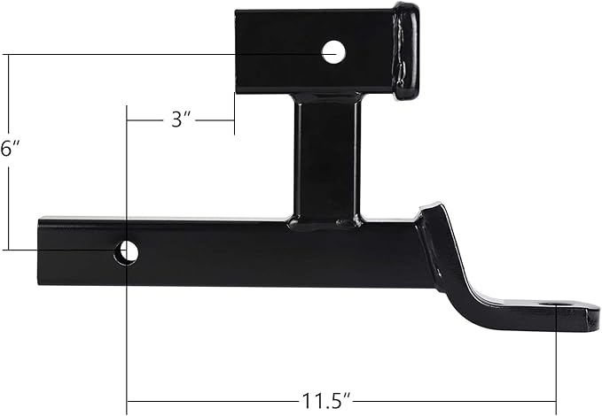 Multi-Use Trailer Ball Mount 2" Receiver Dual Hitch Extension (GTW 5,000 lbs)