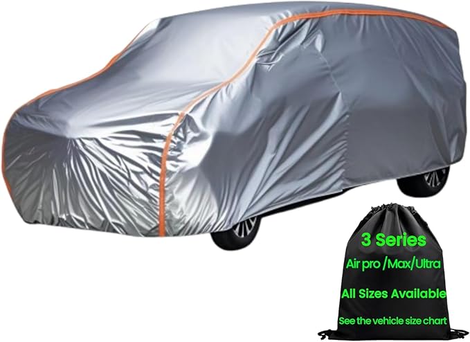 Outdoor Heavy Duty Mini Van Cover Large Car Cover Waterproof All Weather Rain UV Protection Full Exterior Covers Fit Van Up to 228”L x 72" W x 72" H