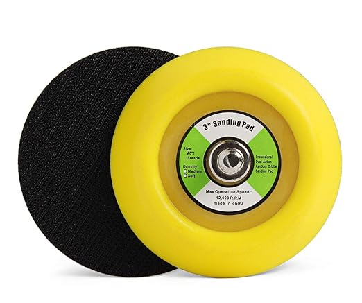 3" Hook and Loop Backing Pad 5/16"-24 Thread for Dual Action Car Polisher Sanding Polishing-2PCS