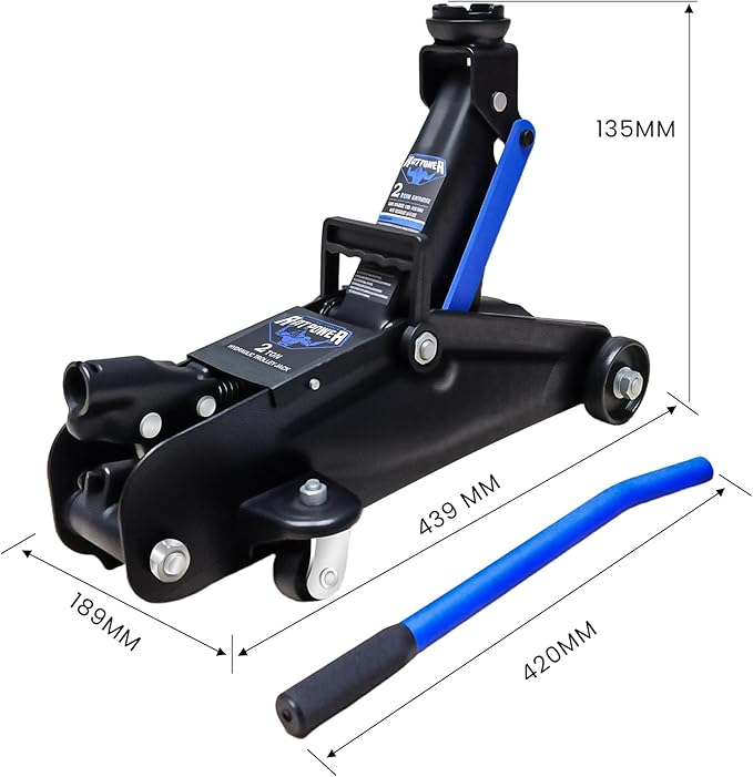 ANTPOWER 2 Ton Floor Jack,with Wheels for Secure Lifting,Fast Lift Floor Jack, Quick Lift Pump for Sport Utility Vehicle,Providing Stable Support for Various Cars,lifting range of 5.31" to 13" (2 Ton)