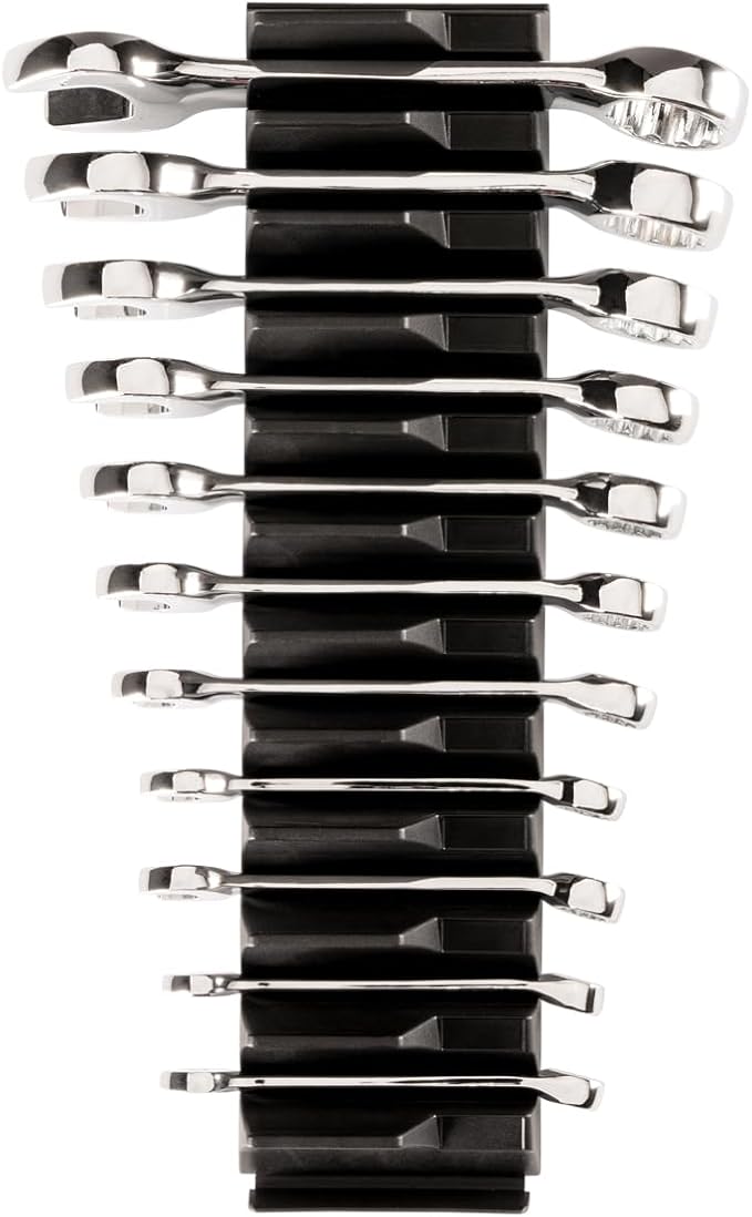 TEKTON Stubby Combination Wrench Set with Modular Organizers, 11-Piece (1/4-3/4 in.) | WCB95401