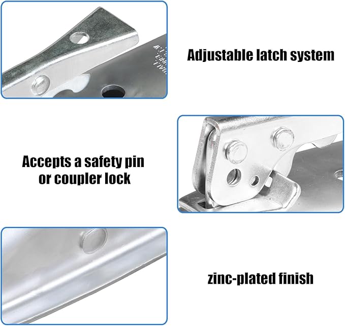 Torin ATRHCL004B Straight Trailer Tongue Coupler for 2-Inch Channel and 2-Inch Hitch Ball, Durable Finish, 3,500 lbs Capacity