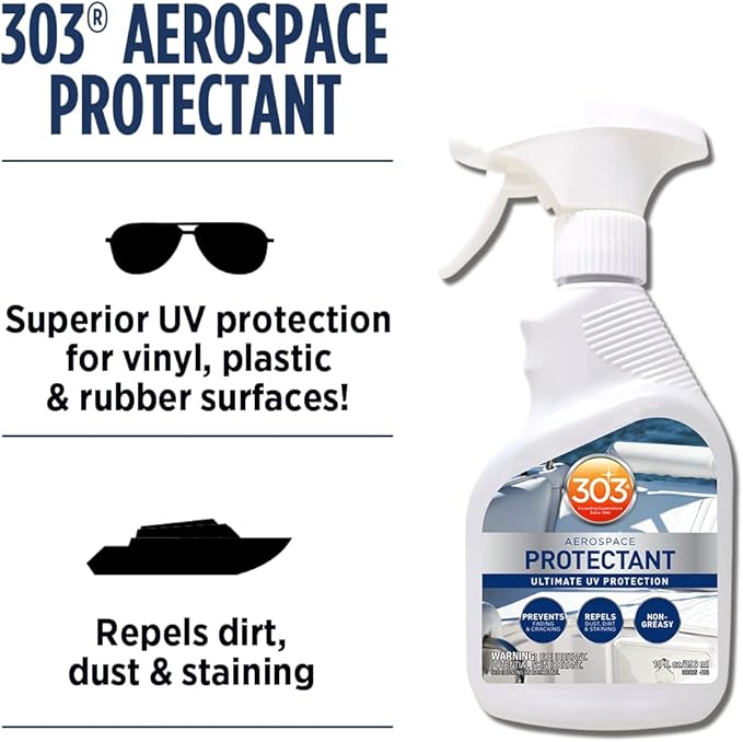 303 Marine Aerospace Protectant – UV Protection – Repels Dust, Dirt, & Staining – Smooth Matte Finish – Restores Like-New Appearance – 10 Fl. Oz. (30305-12PK)