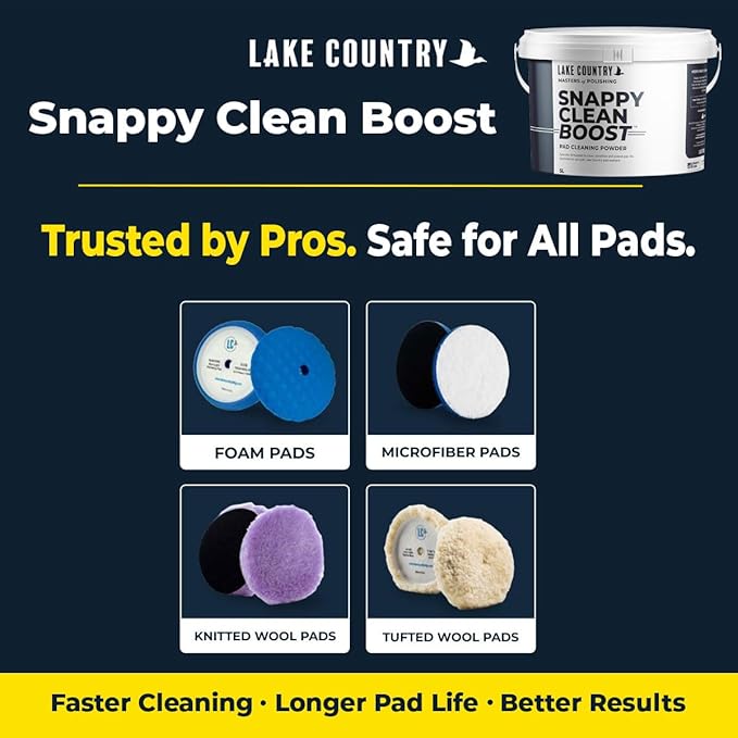 Lake Country Snappy Cleaner Powder - Concentrated Pad Cleaning Powder Formula for Foam, Wool & Microfiber Pads. Removes wax and polish residue and extends pad life. (72 Pack)