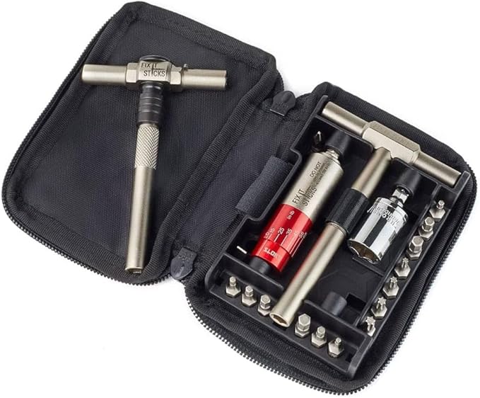 FIX IT STICKS 15-65 Inch Lbs All-in-One Torque Driver Kit with Locking Ratcheting T-Way Wrench - Custom Bundle (FISMUTK+TWAY-LOCK)