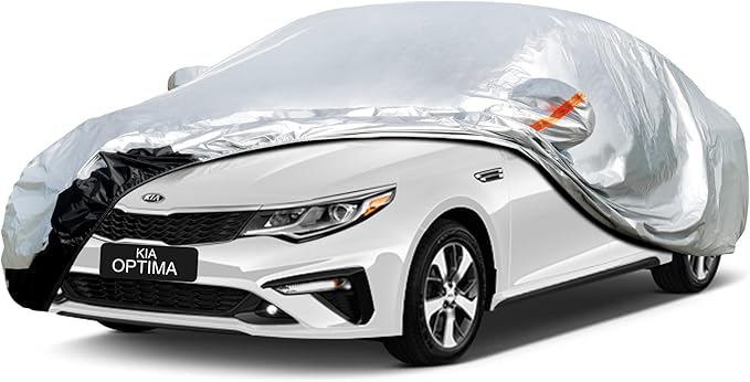 Car Cover Custom Fit Kia Optima (2000-2025) Waterproof for Automobiles, Oxford Sun Rain Dust Snow Protection (Ships from US Warehouse, Delivery 3-8 Days)