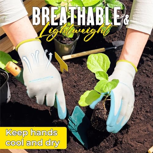 HANDLANDY 2/3/6 Pairs Womens Gardening Gloves, Garden Gloves for Women